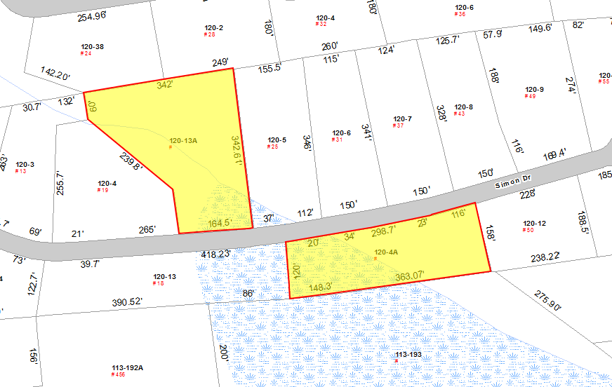 Simon Drive Properties (GIS parcel map) – Wolcott Land Conservation Trust