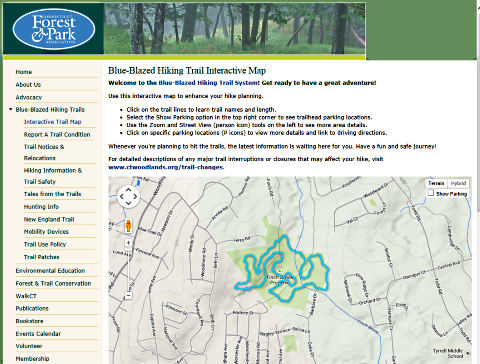 Finch Brook Preserve Trail Added to CFPA’s Online Map